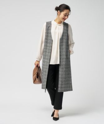 ＜Leilian (Women)＞チェック柄ジップジャンパースカート