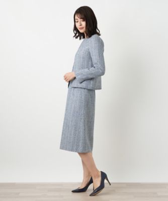 【美品】セレモニー　ツイード　スーツ　LANVAN セレモニー】ストレッチツイードスーツ|レリアン | レリアン公式