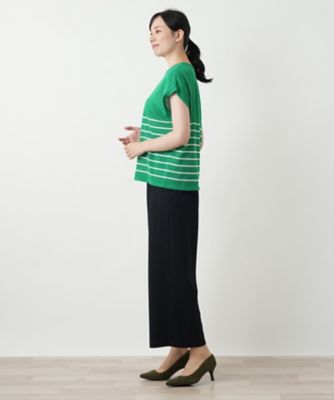 美品✨Leilian レリアン　タートルネック　ボーダー　ニット　大きいサイズ ボーダーハイネックカットソー | Leilian (Women)/レリアン