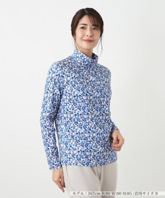 【新品】定価34,100円　レリアン　総柄ハイネックカットソー ピンク　13＋ 小花柄ハイネックカットソー | Leilian (Women)/レリアン | 三越伊勢丹