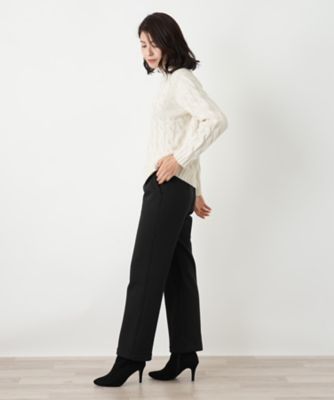 レリアン　ブラック 裏起毛暖かストレートパンツ 新品タグ付き あったか素材】ストレートパンツ | Leilian (Women)/レリアン | 三越