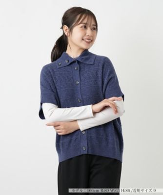 ＜Leilian (Women)＞カシミヤケーブル編みニットベスト