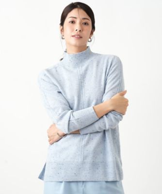 ＜Leilian (Women)＞カシミヤハイネックネップニット【Ｌｅｉｌｉａｎ　ＷＨＩＴＥ　ＬＡＢＥＬ】