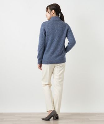 レリアン カシミヤ100% カーディガン デザイン編み 丸首 9号 日本製 PRODIGAL（プロディガル） カシミヤ 100％ 畦編み カーディガン M L
