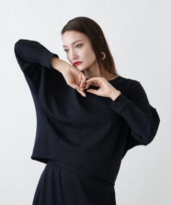 Leilian (Women)/レリアン クルーネックブラウス【Leilian WHITE LABEL】39ネービーブルー トップス【三越伊勢丹/公式】