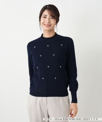 ＜Leilian (Women)＞ビジューモックネックニット