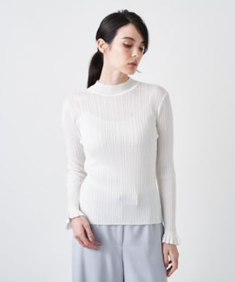 ＜BOURGE (Women)＞ラメハイネックニット