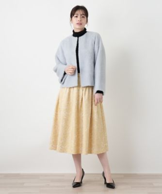 ノーカラーショートコート | BOURGE (Women)/ブールジュ | 三越伊勢丹