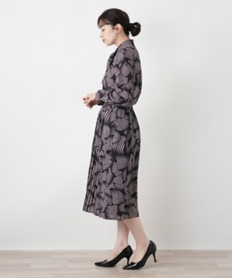 美品☆シルク100%☆ボウタイ付き☆パトゥ☆ブラウス風ブルゾン☆ジッパー☆38号 幾何学柄ボウタイブラウス | BOURGE (Women)/ブールジュ | 三越伊勢丹