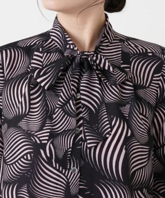 幾何学柄ボウタイブラウス | BOURGE (Women)/ブールジュ | 三越伊勢丹