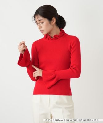 ＜BOURGE (Women)＞フリルリブニット