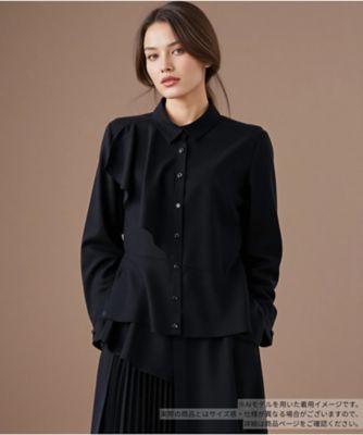 BOURGE (Women)/ブールジュ ラッフルティアードヘムブラウス 39ネービーブル トップス【三越伊勢丹/公式】