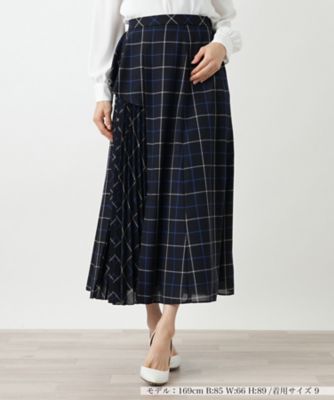＜BOURGE (Women)＞タッタソールプリーツ切替スカート【ＢＯＵＲＧＥ】