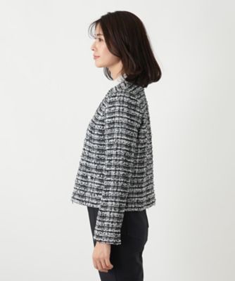 Leilian レリアン ツイード ノーカラージャケット セレモニー 春色 セレモニー】ツイードノーカラージャケット | Leilian (Women
