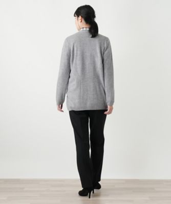 カシミヤVネックカーディガン【Leilian WHITE LABEL