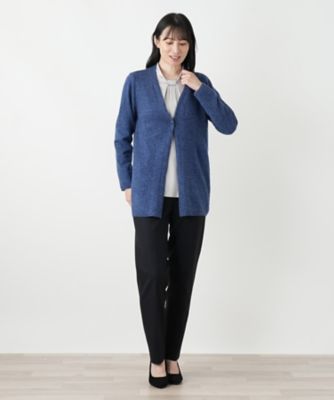 カシミヤVネックカーディガン【Leilian WHITE LABEL