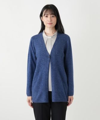 カシミヤVネックカーディガン【Leilian WHITE LABEL