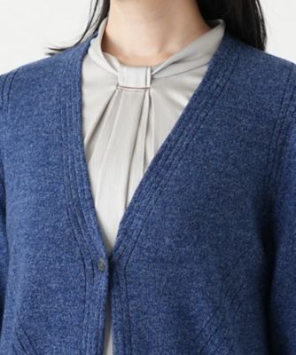 カシミヤVネックカーディガン【Leilian WHITE LABEL
