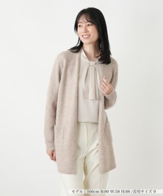 ＜Leilian (Women)＞スパンコールヤーンカーディガン【Ｌｅｉｌｉａｎ　ＷＨＩＴＥ　ＬＡＢＥＬ】