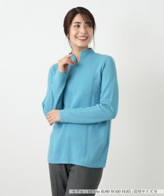 スリットハイネックニット【Leilian WHITE LABEL