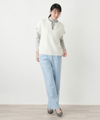 スキッパーニットベスト【Leilian WHITE LABEL