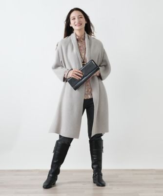 ペイズリー柄ハイネックカットソー【Leilian WHITE