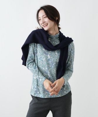 ＜Leilian (Women)＞ペイズリー柄ハイネックカットソー【Ｌｅｉｌｉａｎ　ＷＨＩＴＥ　ＬＡＢＥＬ】