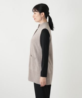 カシミヤニットベスト【Leilian WHITE LABEL