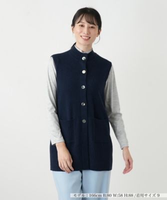 ＜Leilian (Women)＞カシミヤニットベスト【Ｌｅｉｌｉａｎ　ＷＨＩＴＥ　ＬＡＢＥＬ】