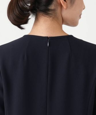 異素材切り替えワンピース【セレモニー】【Leilian WHITE