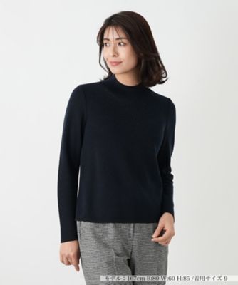 ＜Leilian (Women)＞ラメハイネックニット【Ｌｅｉｌｉａｎ　ＷＨＩＴＥ　ＬＡＢＥＬ】