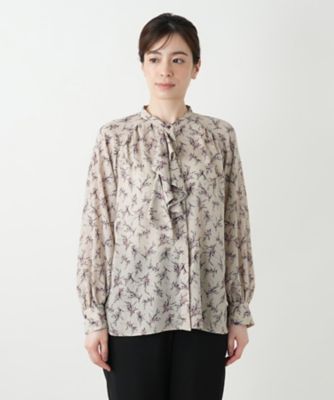 フラワー柄ボウタイブラウス | BOURGE (Women)/ブールジュ