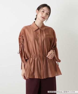 ＜BOURGE (Women)＞比翼ギャザーブラウス