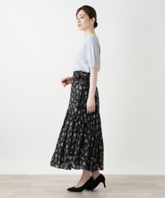 フラワー柄ロングスカート | BOURGE (Women)/ブールジュ | 三越伊勢丹