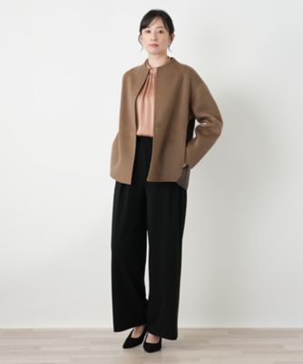 異素材切替ノーカラージャケット | BOURGE (Women)/ブールジュ | 三越