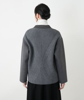異素材切替ノーカラージャケット | BOURGE (Women)/ブールジュ | 三越 