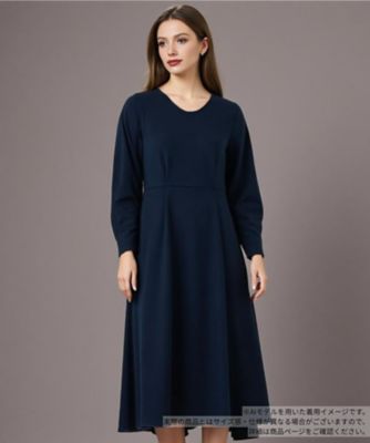 ＜BOURGE (Women)＞Ｖネックフレアワンピース