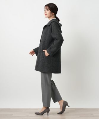 美品♡2021年♡SueUNDERCOVER ツイード フーデッドコート 1 ツイードフーデッドコート【Leilian WHITE LABEL