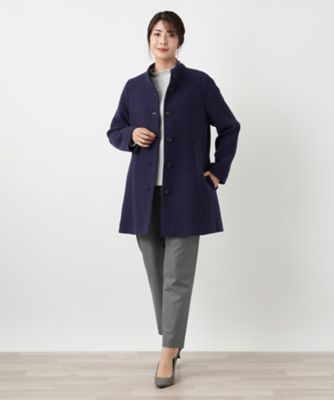 スタンドカラーショートコート【Leilian WHITE LABEL