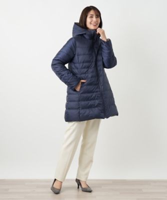 リバーシブルフーデッドダウンコート【Leilian WHITE