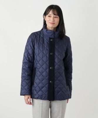 キルティング切替フーデッドコート【Leilian WHITE