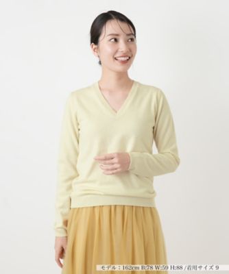 カシミヤVネックニット【Cruciani】 | Leilian (Women