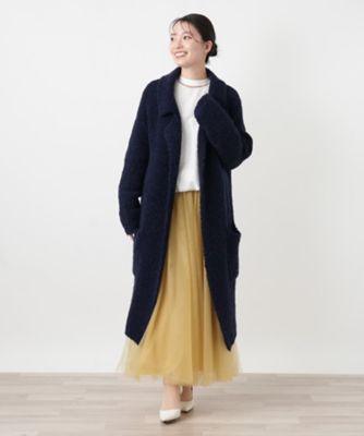 アルパカ混ロングコート【Cruciani】 | Leilian (Women