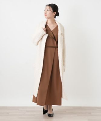 アルパカ混ロングコート【Cruciani】 | Leilian (Women