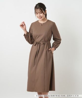 ＜Leilian (Women)＞チェックスキッパーワンピース【Ｌｅｉｌｉａｎ　ＷＨＩＴＥ　ＬＡＢＥＬ】