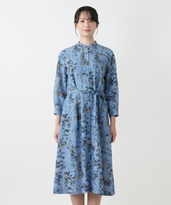 Leilian レリアン 花柄 半袖 シャツ ワンピース 13+ 大きいサイズ Leilian レリアン 花柄 半袖 シャツ ワンピース 13+ 大きい