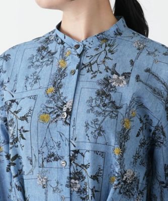 花柄フレアシャツワンピース | Leilian (Women)/レリアン | 三越伊勢丹