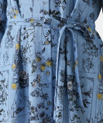 花柄フレアシャツワンピース | Leilian (Women)/レリアン | 三越