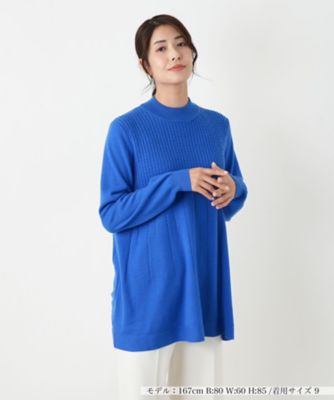 ＜Leilian (Women)＞カシミヤ混ケーブルハイネックニット【Ｌｅｉｌｉａｎ　ＷＨＩＴＥ　ＬＡＢＥＬ】