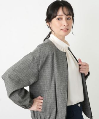 ノーカラーブルゾン | Leilian (Women)/レリアン | 三越伊勢丹